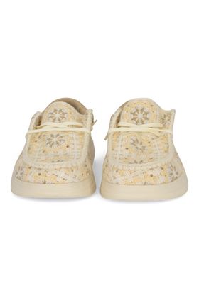 Sneaker donna uncinetto colore beige. HEY DUDE | 43728-2UG
